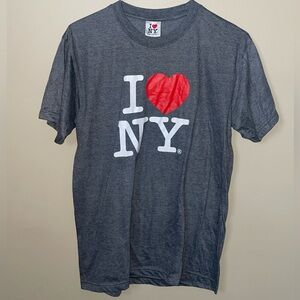 I Love NY Gray graphic unisex T-Shirt size L